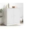 Image de Buffet blanc 67x39x73 cm acier, armoire, armoire latérale, armoire de rangement, armoires, placard, buffet haut, 841678