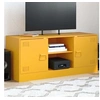 Image de Meuble TV jaune moutarde 99x39x44 cm acier, banc TV, meuble télé, meuble multimédia, buffet TV, meuble hifi, centre 841688