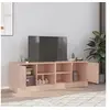 Image de Meubles TV 2 pcs rose 67x39x44 cm acier, banc TV, meuble télé, meuble multimédia, buffet TV, meuble hifi, centre de 841694