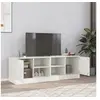 Image de Meubles TV 2 pcs blanc 67x39x44 cm acier, banc TV, meuble télé, meuble multimédia, buffet TV, meuble hifi, centre de 841702