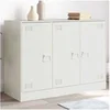 Image de Buffet blanc 99x39x73 cm acier