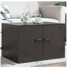 Image de Table basse noir 67x50x44 cm acier, table d'appoint, table de salon, table à thé, bout de canapé, table latérale, 841727