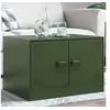 Image de Table basse vert olive 67x50x44 cm acier, table d'appoint, table de salon, table à thé, bout de canapé, table 841731
