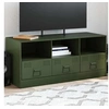 Image de Meuble TV vert olive 99x39x44 cm acier 841737