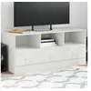 Image de Meuble TV blanc 99x39x44 cm acier 841738