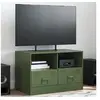Image de Meuble TV vert olive 67x39x44 cm acier 841747
