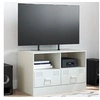 Image de Meuble TV blanc 67x39x44 cm acier 841749