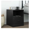 Image de Table de chevet noir 34,5x39x44 cm acier, armoire, table d'appoint, table de nuit, table de chevet, meuble de 841751