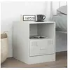 Image de Table de chevet blanc 34,5x39x44 cm acier, armoire, table d'appoint, table de nuit, table de chevet, meuble de 841761