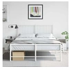 Image de Tables de chevet 2 pcs blanc 34,5x39x44 cm acier, armoire, table d'appoint, table de nuit, table de chevet, meuble de 841762