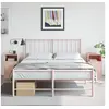 Image de Tables de chevet 2 pcs rose 34,5x39x62 cm acier, armoire, meubles de chambre à coucher, support de téléphone, armoire 841766