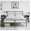 Image de Tables de chevet 2 pcs anthracite 34,5x39x62 cm acier, armoire, meubles de chambre à coucher, support de téléphone, 841768