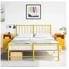 Image de Tables de chevet 2 pcs jaune moutarde 34,5x39x62 cm acier, armoire, meubles de chambre à coucher, support de 841770