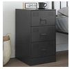 Image de Table de chevet noir 34,5x39x62 cm acier841775