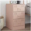 Image de Table de chevet rose 34,5x39x62 cm acier