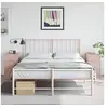Image de Tables de chevet 2 pcs rose 34,5x39x62 cm acier, armoire, meubles de chambre à coucher, support de téléphone, armoire 841778