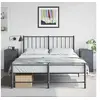 Image de Tables de chevet 2 pcs anthracite 34,5x39x62 cm acier, armoire, meubles de chambre à coucher, support de téléphone, 841780