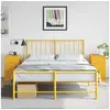 Image de Tables de chevet 2 pcs jaune moutarde 34,5x39x62 cm acier, armoire, meubles de chambre à coucher, support de 841782