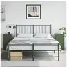 Image de Tables de chevet 2 pcs noir vert olive 34,5x39x62 cm acier, armoire, meubles de chambre à coucher, support de 841784