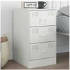 Image de Table de chevet blanc 34,5x39x62 cm acier