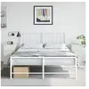 Image de Tables de chevet 2 pcs blanc 34,5x39x62 cm acier, armoire, meubles de chambre à coucher, support de téléphone, 841786