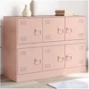 Image de Buffet rose 99x39x73 cm acier, armoire, placard, buffet haut, armoire latérale, armoire de rangement, organisateur de 841794