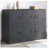 Image de Buffet anthracite 99x39x73 cm acier