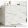 Image de Buffet blanc 99x39x73 cm acier, armoire, placard, buffet haut, armoire latérale, armoire de rangement, organisateur 841798