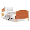 Image de Cadre de Lit et Tête de Lit, Lit Simple avec Sommier à Lattes, Lit Adulte, Meuble de Chambre, Moderne, Cire Marron 842565