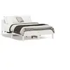 Image de Cadre de lit sans matelas blanc 140x190 cm bois de pin massif