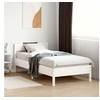 Image de Cadre de Lit et Tête de Lit, Lit Simple avec Sommier à Lattes, Lit Adulte, Meuble de Chambre, Moderne, Blanc 100x200 842759