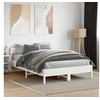 Image de Cadre de Lit avec Tête de Lit, Lit Double avec Sommier à Lattes, Lit Adulte, Meuble de Chambre, Moderne, Blanc 842775
