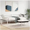 Image de Lit de Jour, Canapé-lit, Lit d'Invité, Meuble de Salon Chambre à Coucher Salle de Séjour, Moderne, Blanc 90x190 cm 842839
