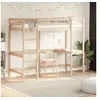 Image de Lit superposé sans matelas 100x200 cm bois massif de pin