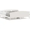 Image de Cadre de lit et tête de lit blanc 200x200 cm bois de pin massif 3216162
