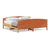 Image de Bedframe zonder matras massief grenenhout wasbruin 200x200 cm3216163