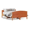 Image de Bed met matras massief grenenhout wasbruin 140x190 cm3216181