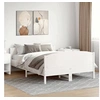Image de Cadre de Lit avec Tête de Lit, Lit Double avec Sommier à Lattes, Lit Adulte, Meuble de Chambre à Coucher, Blanc 3216183