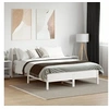 Image de Cadre de Lit avec Tête de Lit, Lit Double avec Sommier à Lattes, Lit Adulte, Meuble de Chambre à Coucher, Blanc 3216207
