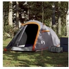 Image de Tente de camping tunnel 2 personnes gris et orange imperméable