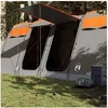 Image de Tente familiale tunnel 10 personnes gris et orange imperméable