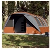 Image de Tente familiale tunnel 7 personnes gris et orange imperméable