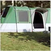 Image de Tente de camping tunnel 4 personnes vert imperméable