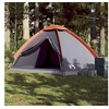 Image de Tente de camping à dôme 4 personnes gris et orange imperméable