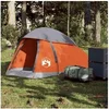 Image de Tente de camping à dôme 1 personne gris et orange imperméable