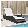 Image de Chaise Longue avec Coussins, Lit de Repos avec Dossier Réglable, Bain de Soleil, Meuble de Jardin Extérieur, Moderne, 368278