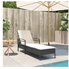 Image de Chaise longue - - 63x200x81 cm - Dossier réglable 3 positions - Coussin amovible - Résine tressée