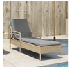 Image de Chaise longue avec coussin beige 63x200x81 cm résine tressée, lit de bronzage, chaise longue inclinable, lit de jour 368302