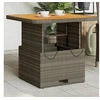 Image de Table de Jardin, Table Basse, Table à Manger, Meuble de Terrasse Cour Balcon Patio Extérieur, Gris Résine Tressée et 368270