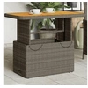 Image de Table de jardin gris 90x55x71cm Résine tressée et bois d acacia